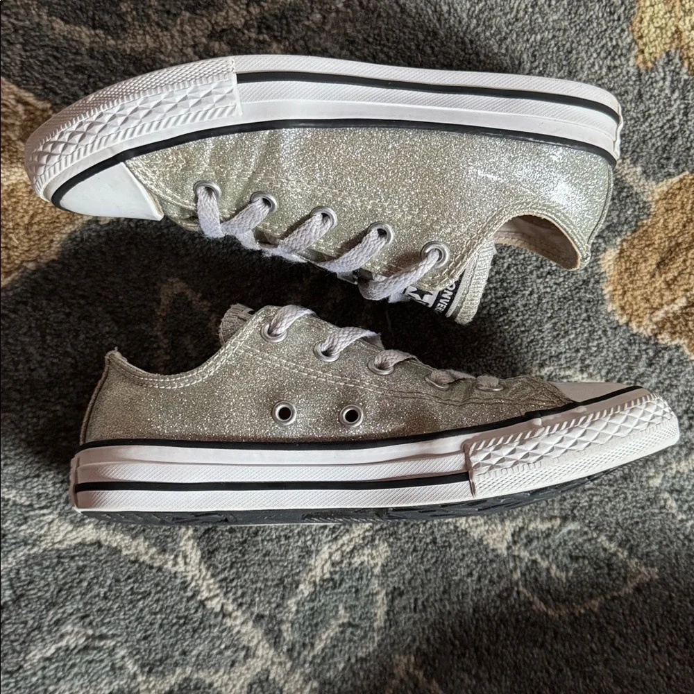 Converse All Star Silver Sparkle Sneakers
